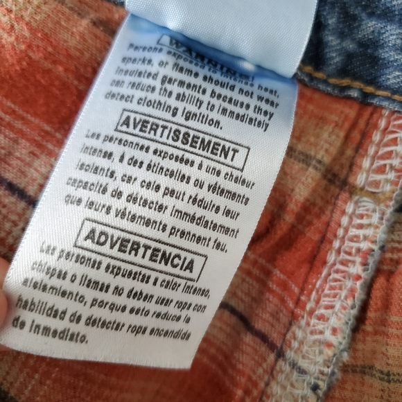 Carhartt Lined Jeans Women's 14 Blue With Plaid Lining Workwear - Picture 14 of 14